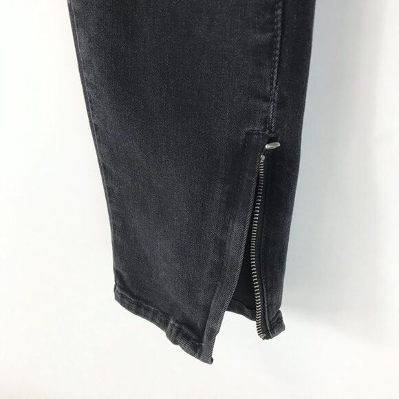 PAIGE Margot Ankle Skinny Jeans Size 28 Sweetheart Waistband Total Eclipse Black - Picture 3 of 16